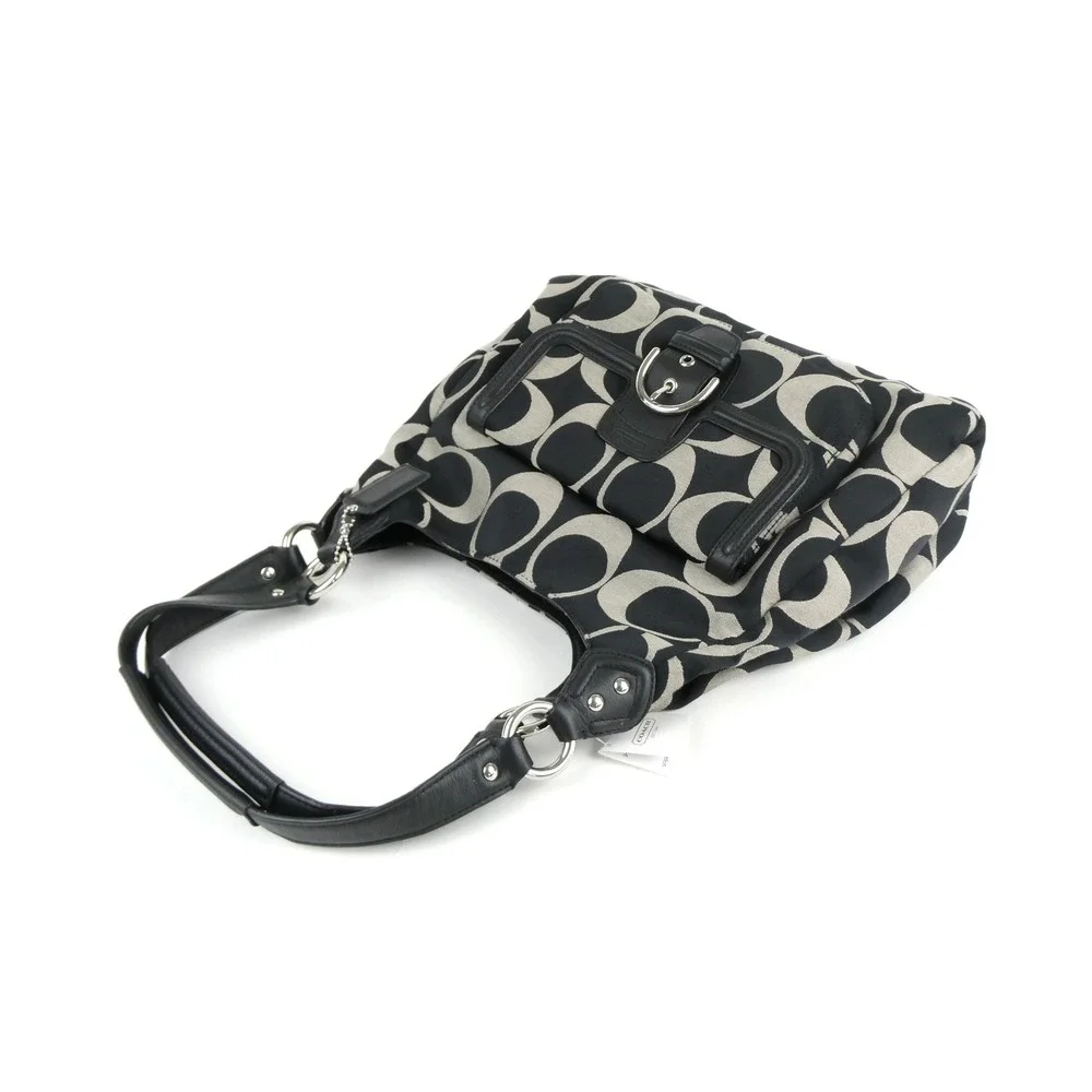 Coach‎ Campbell Signature Black White Hobo Shoulder Bag NWT F24742